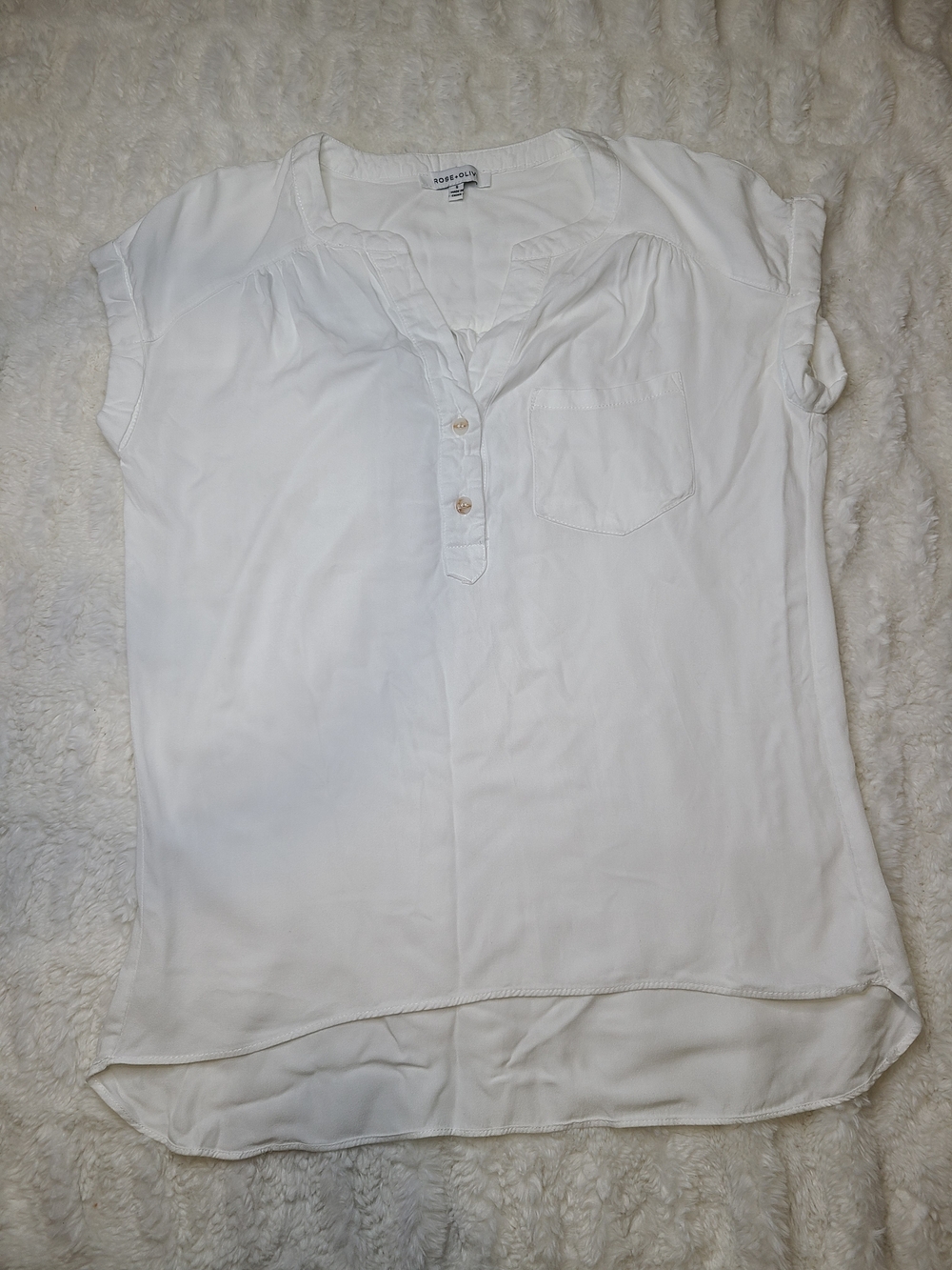 Rose + Olive Blouse Women Size S